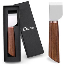 Leather Skiving Knife with Wooden Handle Cutting Tool for Edge Work and