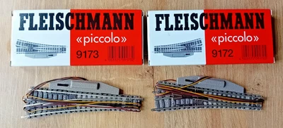 Fleischmann Picollo N Gauge Points With Electric Motor. LH & RH. Ballasted. NEW. - Image 1 of 4