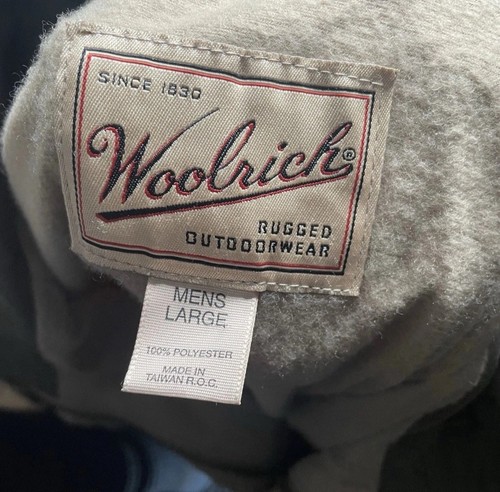 Woolrich Barn Chore Coat Mens Large Tan Fleece Lined Zip Vtg Utility Field Gorp - Picture 5 of 8