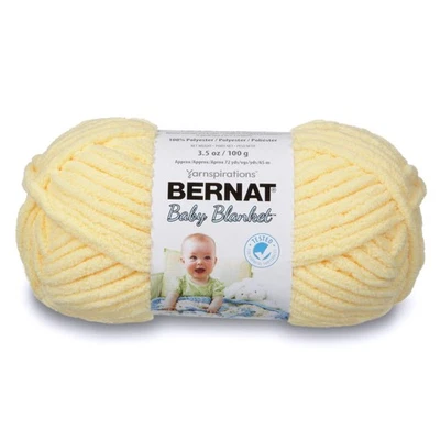 3-Pack Baby Blanket Yarn 3.5 oz Gauge 6 Super Bulky Polyester Baby Yellow - Image 1 of 4