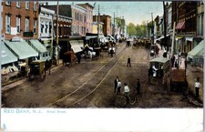Red Bank, New Jersey - Broad Street Scene Postcard