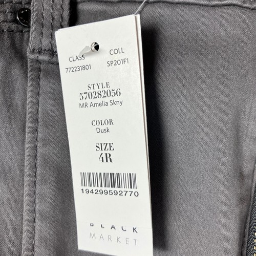 White House Black Market Women's Skinny Mid-Rise Pants Size 4R 29x29 Gray NWT - Picture 6 of 21