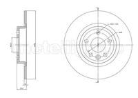 2X Metelli Bremsscheibe 23-1864C FüR Jaguar Land Rover
