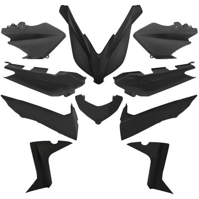Kit carene 10 Stücke Matte Black T4TUNE für Yamaha 400 X Max 2013-2017