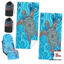 Hahafelt Pack Car Seat Towel Cover with Storage Bag, 63 x 2 Colorful Sea Turtle