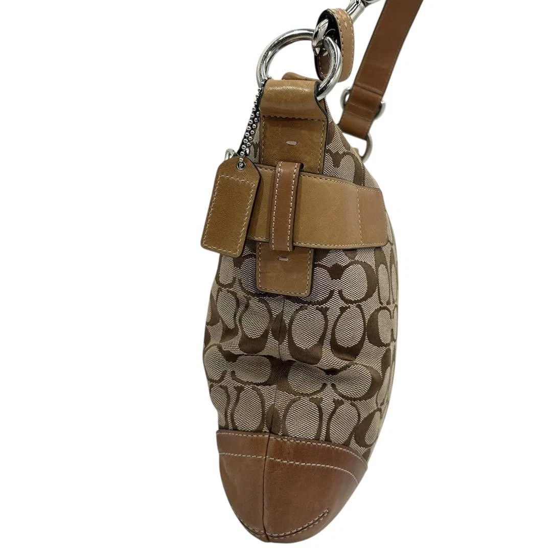 Borsa a tracolla Coach firmata tela pelle cintura tracolla