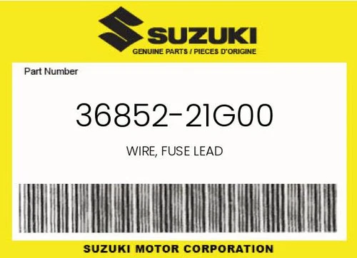 WIRE, FUSE LEAD | Includes Item(s) 6