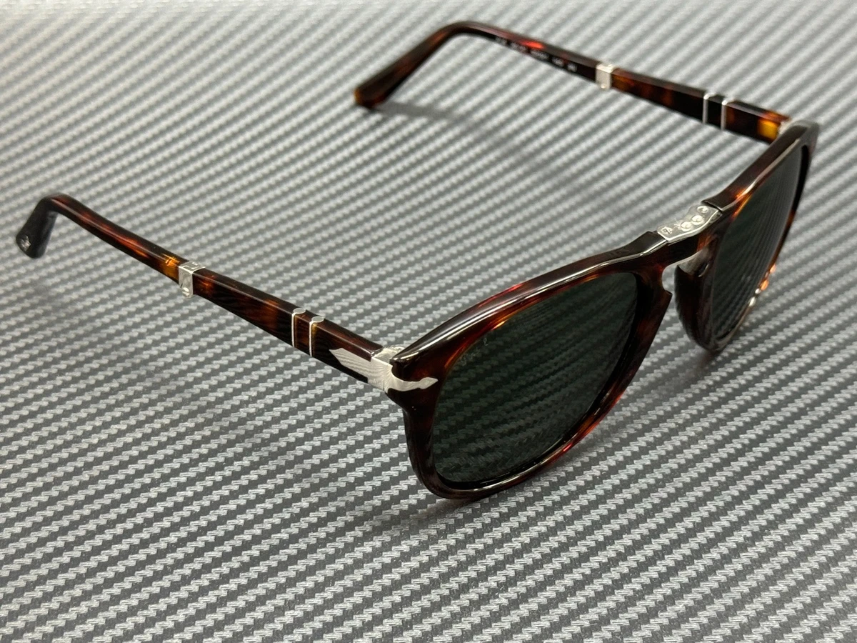 PERSOL PO0714 24 31 Havana Green Square Men's Sunglasses 52 mm