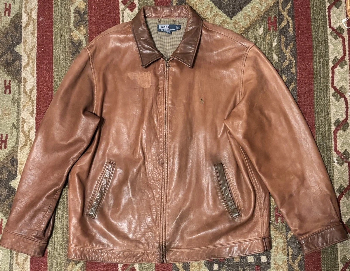 Polo Ralph Lauren Leather Vintage Outerwear Coats & Jackets for