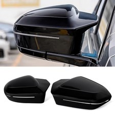 L+R Glanz Schwarz Spiegelkappen Geh�use F�r BMW 5er G60 G61 7er G70 X3 G45 i5 i7