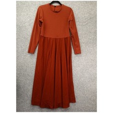 UNIQLO Maxi Dress Womens L Terracotta Fall Fairy Earthy Cottagecore Brown Fitted