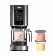 Ninja CREAMi Deluxe Electric Ice Cream Maker 800W Silver/Black 2 Tubs NC501UK