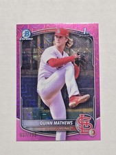 2025 Bowman - Chrome Prospects Quinn Mathews #BCP-25 Pink Mojo Refractor /199...