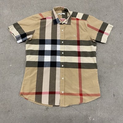 Burberry London Check Short Sleeve Button Down Shirt Classic Nova