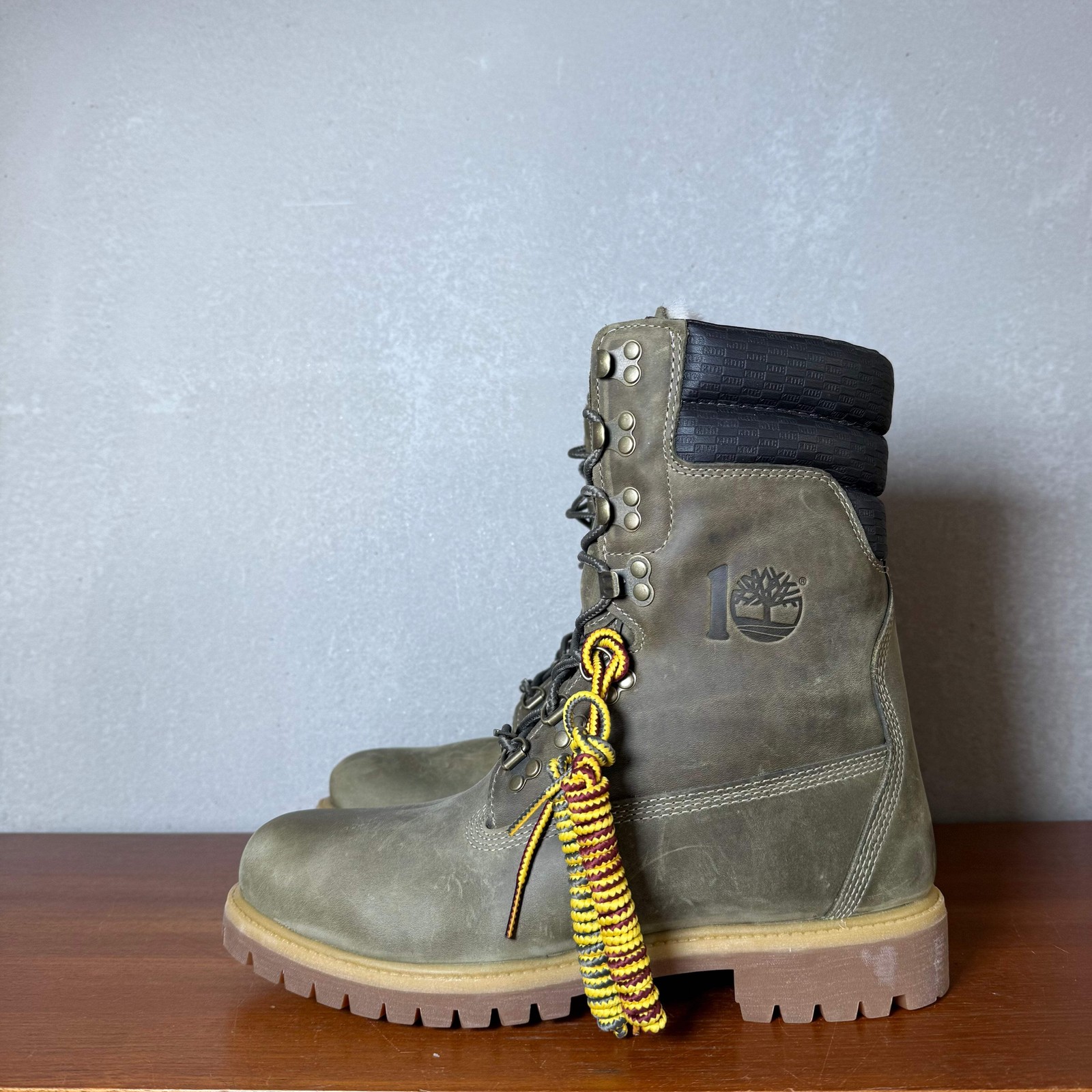 Timberland X KITH Premium Weatherproof Shearling Boots | Full Grain / Light Gree image 6