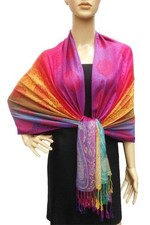 NEW Elegant Rainbow Soft Long Paisley PASHMINA SCARF/WRAP/SHAWL/ BH-1401 7