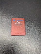 Sony PlayStation 2 Memory Card PS2 Genuine Official MagicGate 8MB SCPH-10020 RED