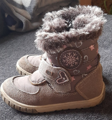 Lurchi Winterschuhe Boots Stiefel gefüttert grau Gr. 26