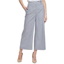 Tommy Hilfiger Women's Sz 12 Blue Wide Leg Cropped Trouser Pants NWT