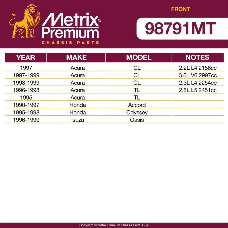 Juego de eslabones de barra estabilizadora delantera izquierda y derecha para Honda Odyssey Accord Acura CL TL Foto 2 de 4