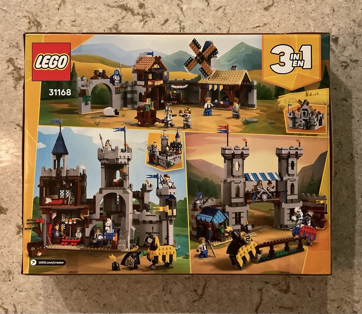 LEGO 31168 Creator 3in1 Medieval Horse Knight Castle 1371 Pieces