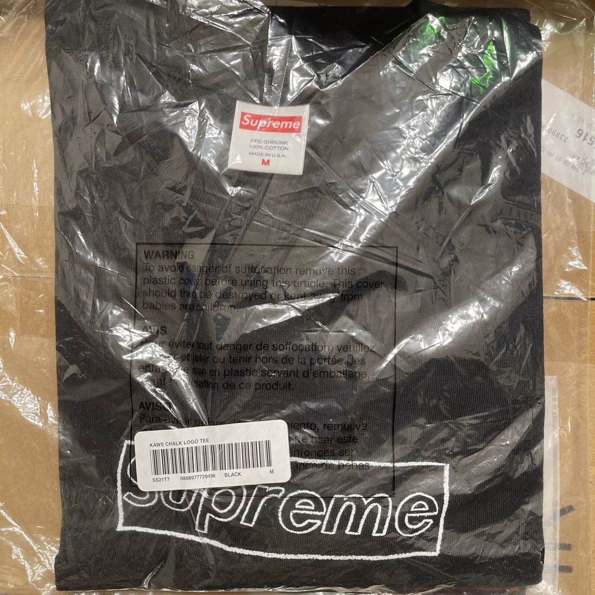 Supreme Kaws chalk logo tee M