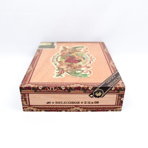 Flor de las Antillas Belicoso Wood Cigar Box 9" x 6.5" x 1.75" - Picture 7 of 8
