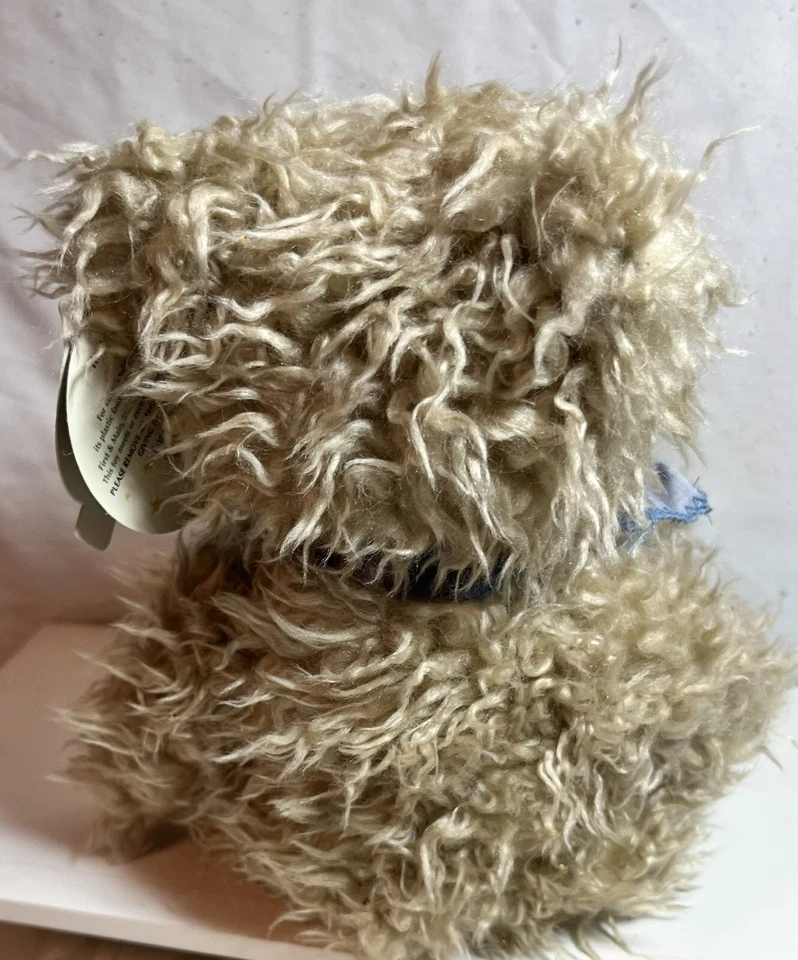 First & Main Bear Scraggles With Original Tag Stuffed Animal Brown With Blue Bow - Image 3 of 4