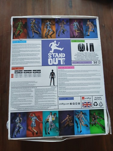 Black and White Striped Humbug Suit Costume Size XL smiffys stand out suits - Picture 2 of 5