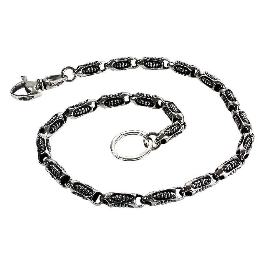 アクセサリー Back Channel, wallet chain Amazon.com: OrangeTag Spiral With 3 Clasp Stainless Steel