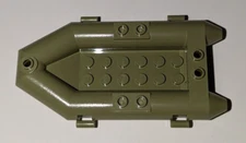 Lego Olive Green Boat Rubber Raft Small Water Craft Piece Part # 30086 Vehicle