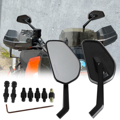 Carbon Fiber Rearview Side Mirrors For Harley Blackline FXS Breakout FXBR/S