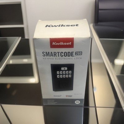 New Kwikset Smartcode 260 Keypad Electronic Door Lock 992600-006 Matte Black