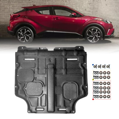 For Toyota C-HR 2018-2022 Auto Engine Mud Flaps Chassis Guard Shield Black - View #8
