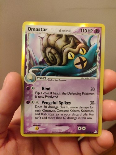 OMASTAR 13/110 Holo pokemon card EX HOLON PHANTOMS 2006