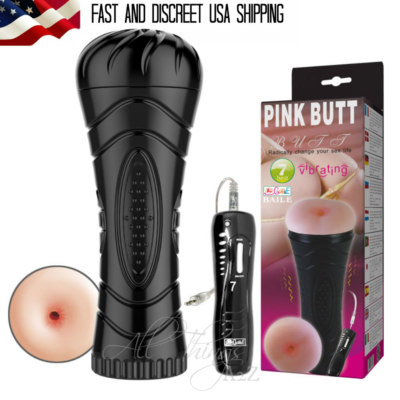 Vibrating Butt Male Masturbator Anal Flesh Pocket Pussy Light Sex Toy For  Men | eBay