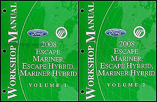 2008 Escape and Mariner Shop Manual Set Ford Mercury Gas and Hybrid Service  | eBay