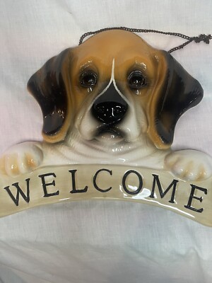 Big Sky Canine Beagle HangingWelcome Sign from Big Sky Carvers 10 inch x 8 inch