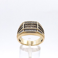 10K Gold Brown Diamond Mens Wedding Band Ring Kays sz10