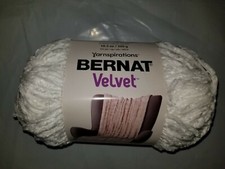 Yarnspirations Bernat Velvet Yarn White 161032 10.5oz