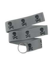 Unisex Canvas Stretch Elastic Belt w/Silver Metal Round Buckle 