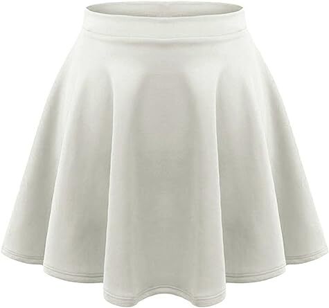 KIDS GIRLS CHILDREN HIGH WAISTED STRETCH PLAIN FLIPPY FLARED SHORT SKATER SKIRTS - Picture 6 of 16
