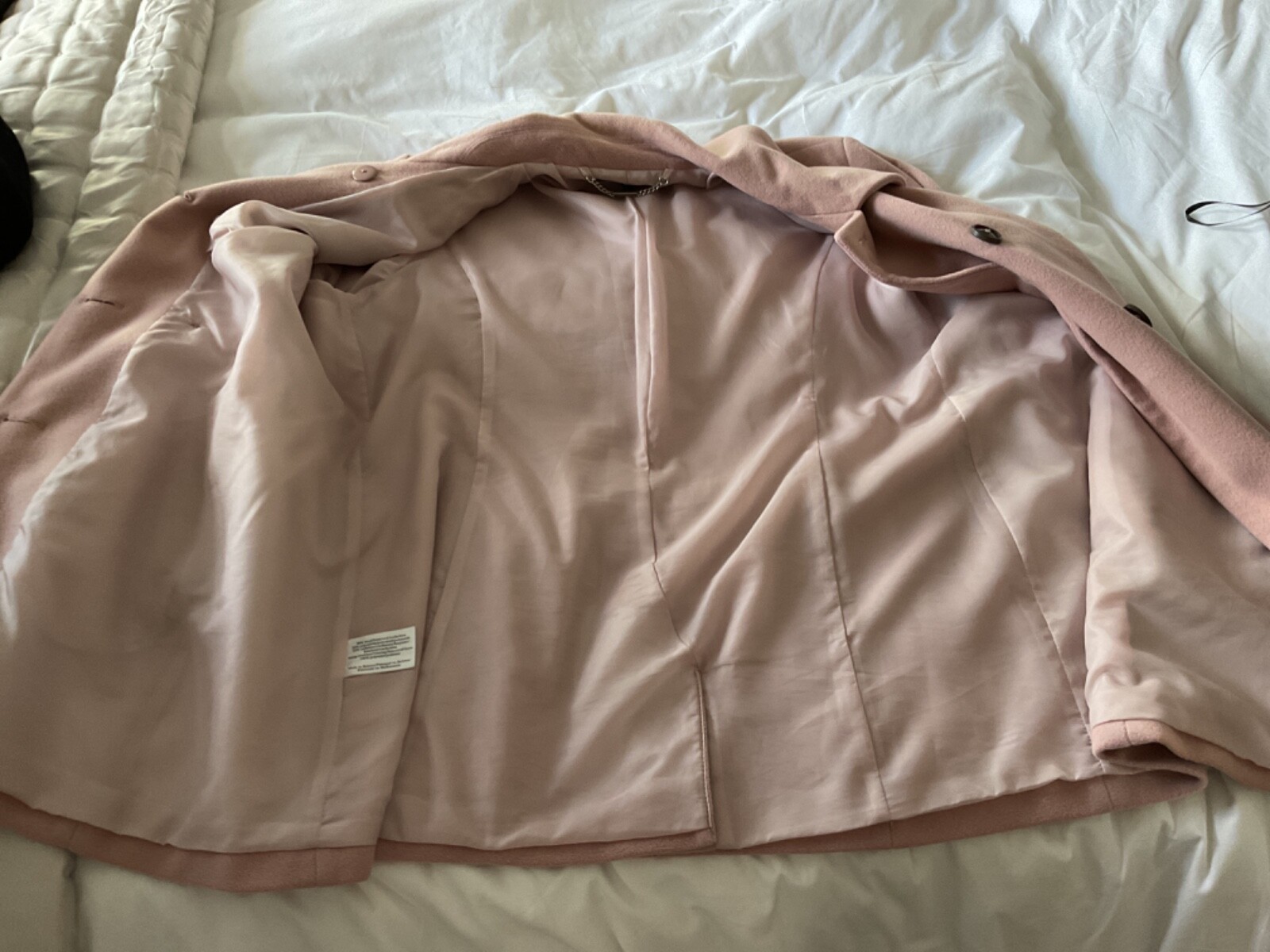Laura Ashley Dusky pink jacket/coat size 18 wool/cashmere mix eBay