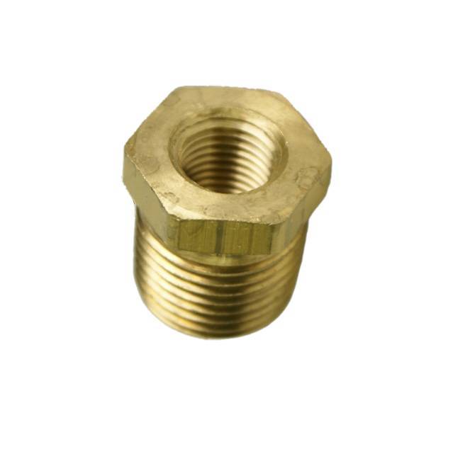 1/2" X 1/8" NPT Heavy Duty Brass HEX Reducer Bushing Air Suspension Gauges