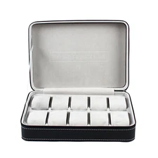 New Multiple Sizes Watch Display Case Storage Box Case | Leather Rounded Corner