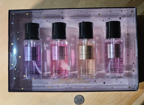 4 PCS SET VICTORIA'S SECRET THE BEST OF MIST SPRAY TRAVEL/GIFT SET NEW #A1-2