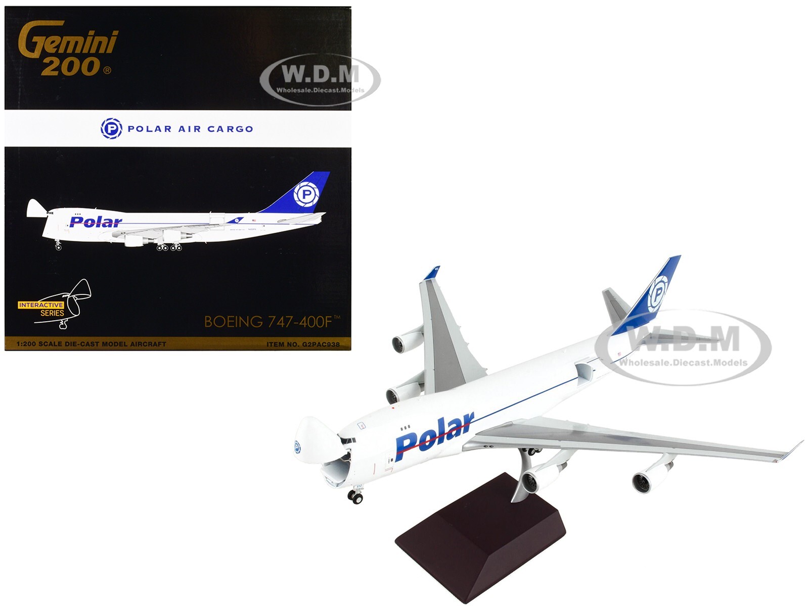 САМОЛЕТ BOEING 747-400F POLAR AIR CARGO 1200 ИЗГОТОВЛЕННЫЙ НА ЗАКАЗ GEMINIJETS G2PAC938 35390₽
