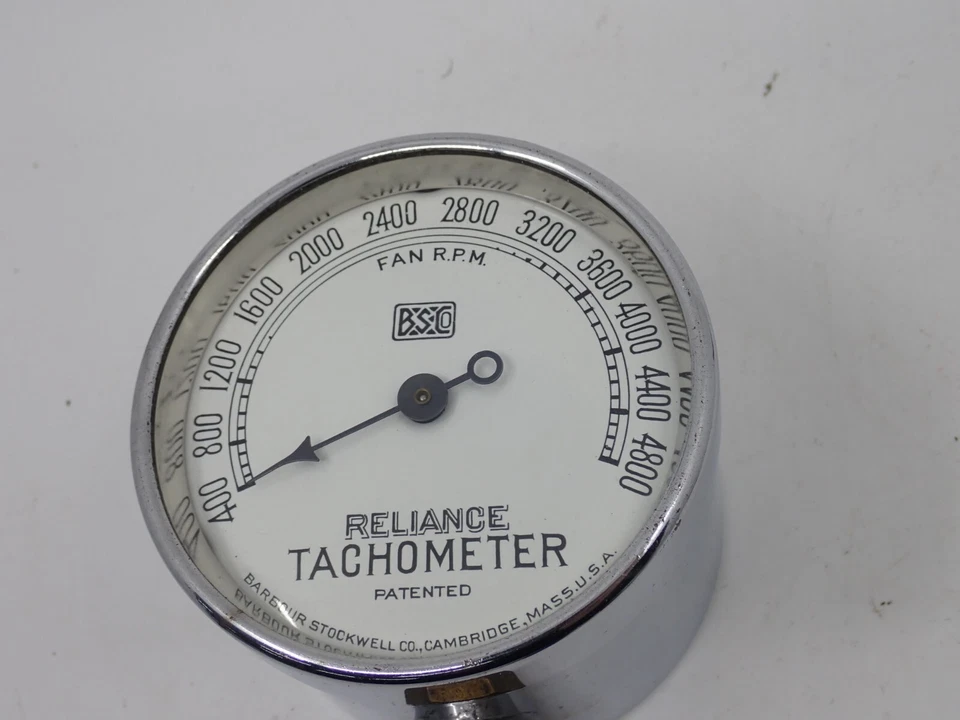 Tacômetro vintage Reliance 4.800 RPM rosto de porcelana tradicional Hot Rod era WOW - Imagem 4 de 4