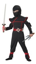 Stealth Ninja Warrior Black Cute Fancy Dress Up Halloween Toddler Child Costume