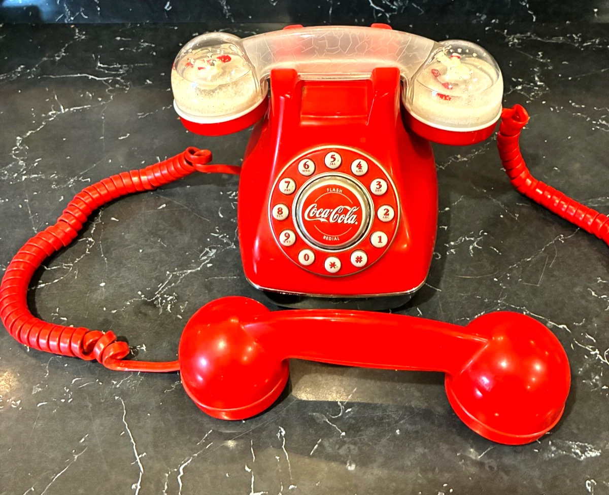 Coca-Cola 電話機スノードーム付き Vintage Coca Cola Snow Dome Phone